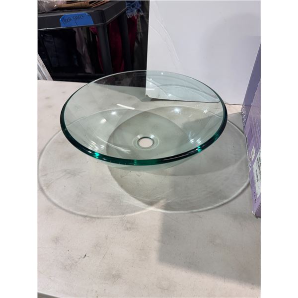 Tempered glass sink
