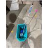 Image 1 : Mop, bucket, scrub brush, and pump