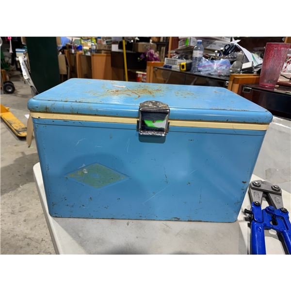 Vintage steel handled Coleman Cooler