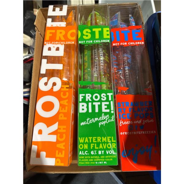 Frostbite, Freezy pops watermelon peach and strawberry must have valid ID