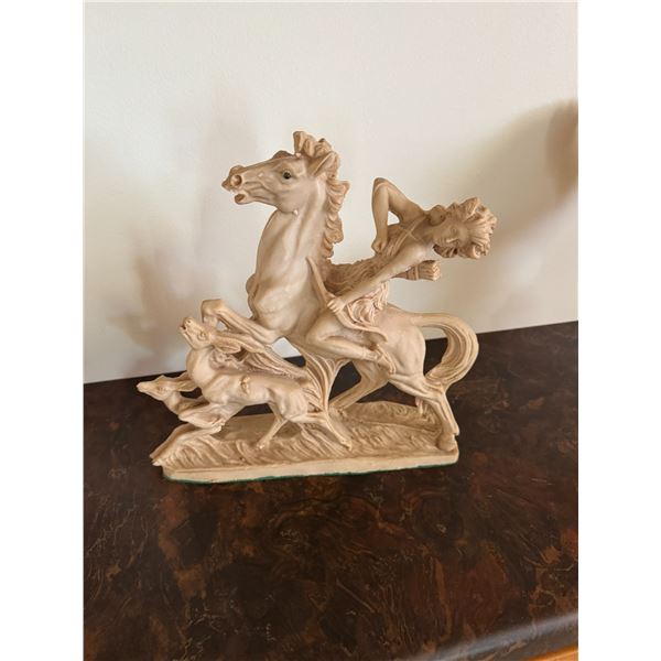 Detailed Sculpture of Diana Huntress on horse