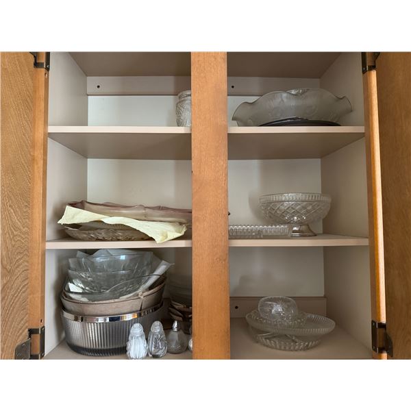 Serving bowls and platters salt and pepper shakers