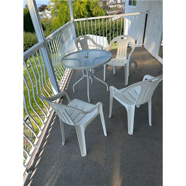 Patio table with four chairs