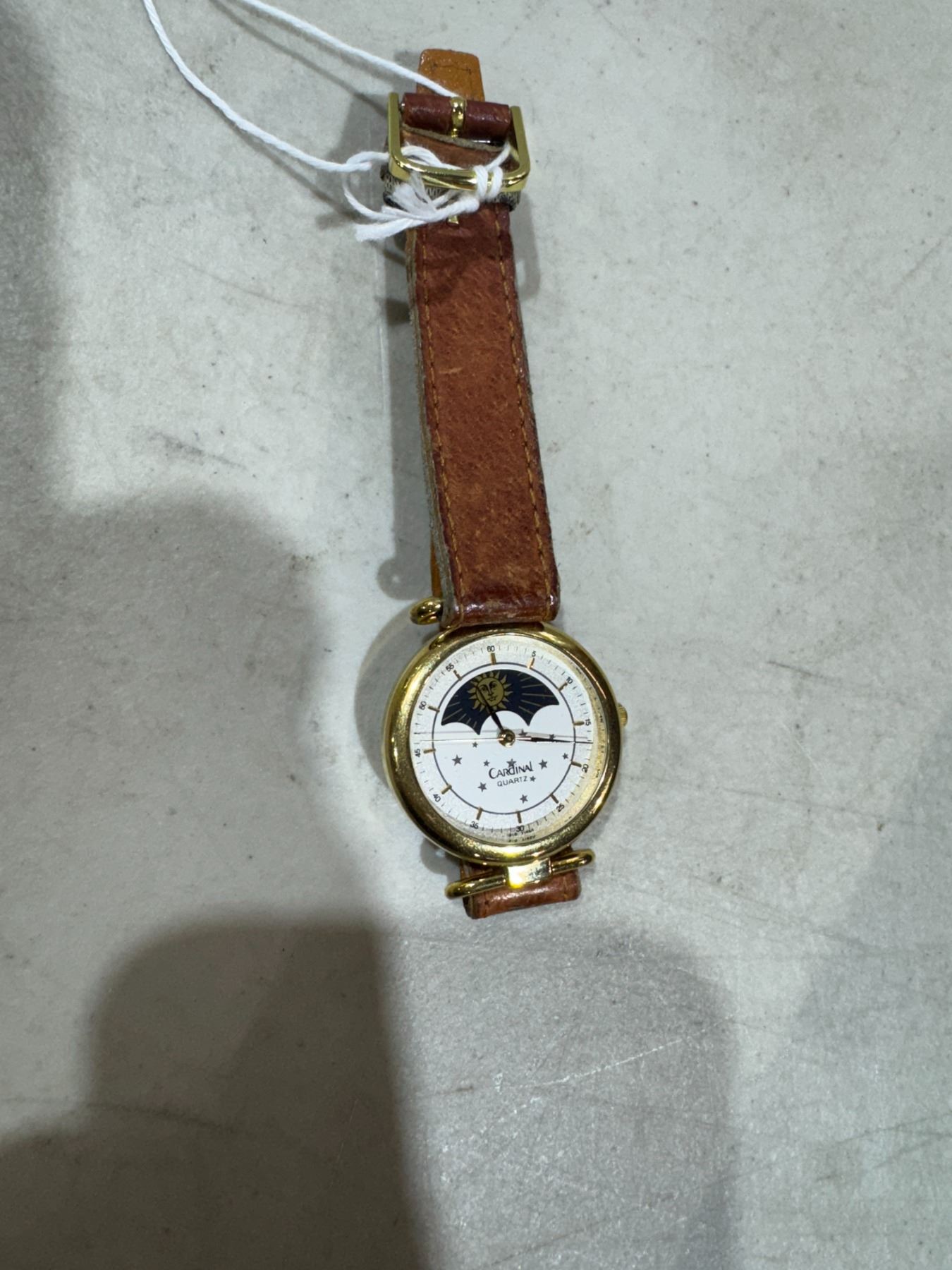 Vintage cardinal sun and moon watch works