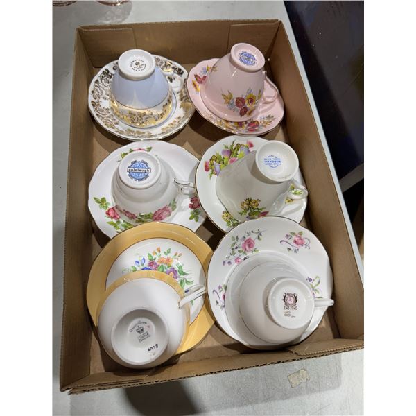 Tea, cups, and saucers