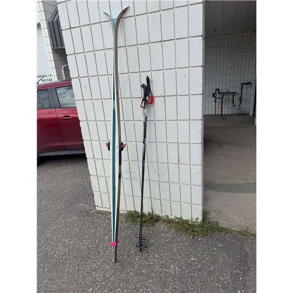 cross country skis and poles