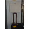 Image 1 : WOOD TABLE LAMPS W/SHADES (PAIR)