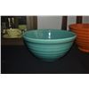 Image 2 : VINTAGE BAUER TURQUOISE #12 RINGWARE BOWL, #18 ORANGE BOWL & #6 BRIGHT ORANGE BOWL (3 PCS)