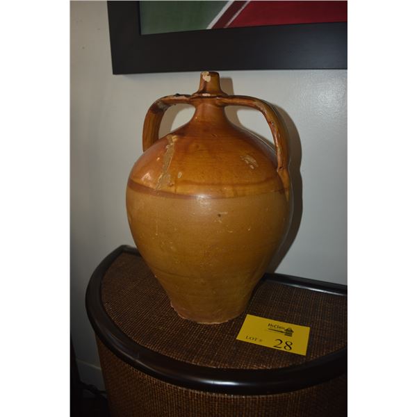 PAIR LARGE 2 HANDLED TERRA COTTA VESSELS (PAIR)