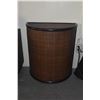 Image 2 : PAIR RATTAN DEMI LUNE SIDE TABLES (PAIR)