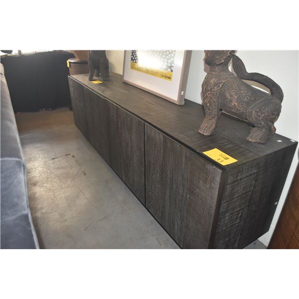 4 DOOR CREDENZA W/SHELVES (80" X 17 3/4" X 24 1/2")