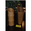 Image 1 : WOOD VASES (14") (DOES NOT INCLUDE FLOWERS & MAT)