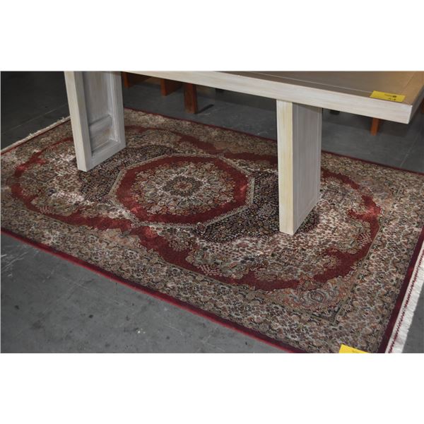 RED/CREAM LAVAR KERMAN PERSIAN ELEGANCE CARPET (5' X 8')