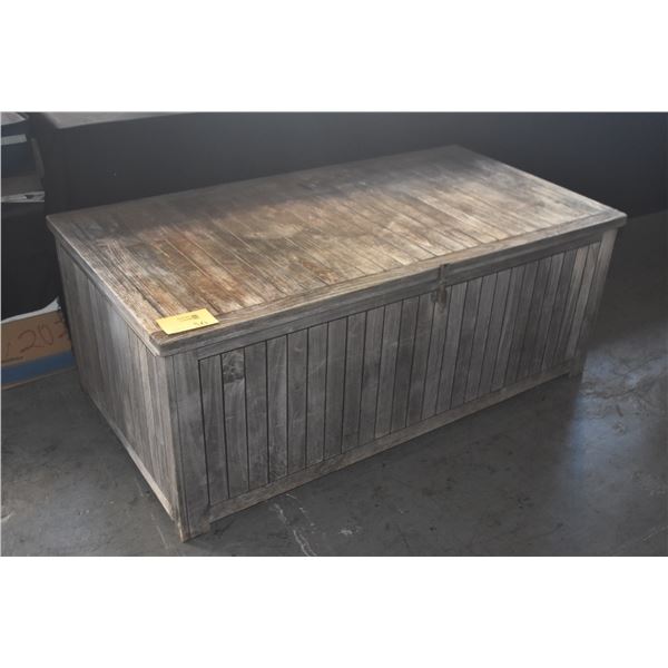 TEAK STORAGE CHEST (56" X 29 1/2" X 21 3/4")