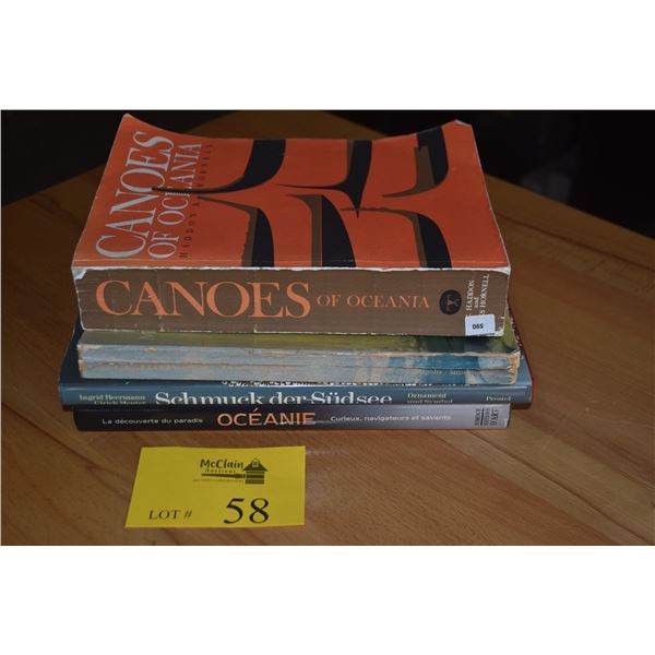 COLLECTION OF BOOKS (CANOES/VOYAGERS/OCEANIC/ORNAMENTS) (4 PCS)