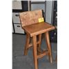 Image 2 : PAIR SOLID WOOD BAR STOOLS (PAIR) (SEAT 28 1/2", BACK 30")