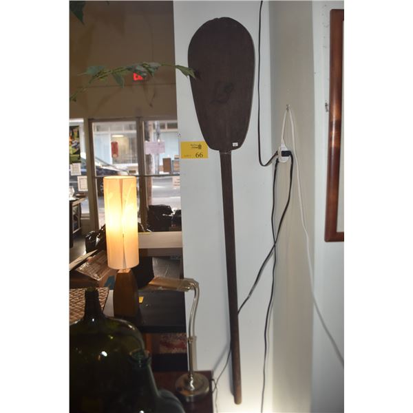 WOODEN PADDLE W/OUTRIGGER CANOE CLUB EMBLEM DESIGN