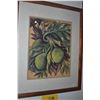Image 3 : KOA FRAMED LITHOGRAPH, "ULU"; BY NANI (17 1/2" X 21 1/2")