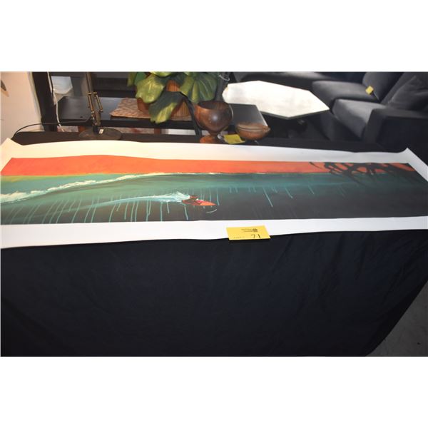 GICLEE ON CANVAS, SURFER (63 1/2" X 21 3/4")
