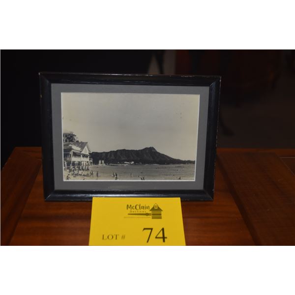 FRAMED PHOTO, WAIKIKI/DIAMOND HEAD (8 1/2" X 6 1/2") (DOES NOT INCLUDE STAND)