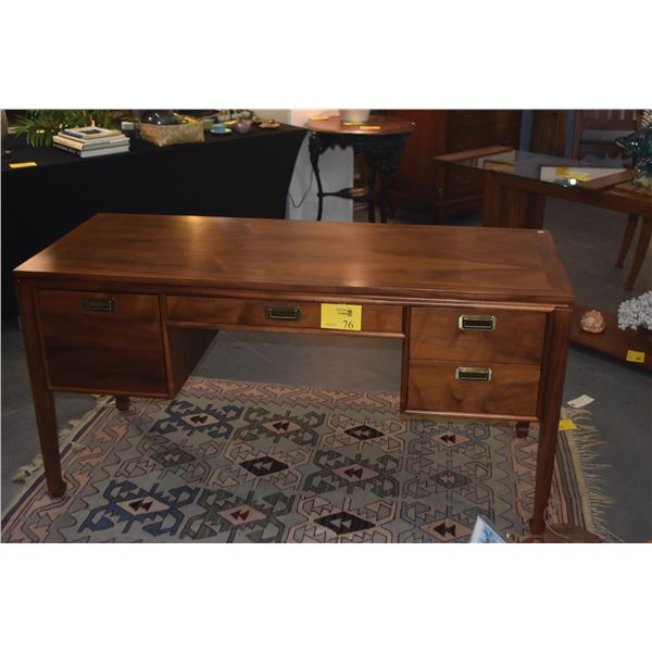 MARTIN & MACARTHUR ADMIRALTY KOA DESK W/5 DRAWER (60" X 24" X 30") (RETAIL PRICE $13,870)