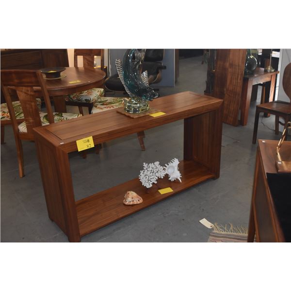 MARTIN & MACARTHUR KOA CONSOLE TABLE (56" X 16" X 28 1/2")