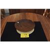 Image 1 : KOA WOOD PEDESTAL PLATE; SIGNED STRAKA (11 1/4")
