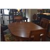 Image 15 : MARTIN & MACARTHUR KOA PEDESTAL TABLE (SER. NO. 15223) W/1 LEAF & 4 MARTIN & MACARTHUR KOA SIDE CHAI