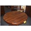 Image 2 : MARTIN & MACARTHUR KOA PEDESTAL TABLE (SER. NO. 15223) W/1 LEAF & 4 MARTIN & MACARTHUR KOA SIDE CHAI