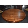 Image 4 : MARTIN & MACARTHUR KOA PEDESTAL TABLE (SER. NO. 15223) W/1 LEAF & 4 MARTIN & MACARTHUR KOA SIDE CHAI