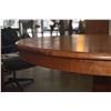 Image 6 : MARTIN & MACARTHUR KOA PEDESTAL TABLE (SER. NO. 15223) W/1 LEAF & 4 MARTIN & MACARTHUR KOA SIDE CHAI