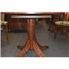 Image 9 : MARTIN & MACARTHUR KOA PEDESTAL TABLE (SER. NO. 15223) W/1 LEAF & 4 MARTIN & MACARTHUR KOA SIDE CHAI