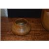 Image 3 : 9 3/4" BLAIR MONKEYPOD BOWL W/SCALLOPED EDGES & BLUE PINE BOWL; SIGNED (2 PCS)