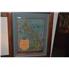 Image 3 : KOA FRAMED CARTOGRAPH, TERRITORY OF HAWAII (13 1/4" X 16") (DOES NOT INCLUDE STAND)