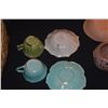 Image 9 : COLLECTION OF CERAMIC DISHES (HIBISCUS FLOWER, LEAF DISHES, DOTTED CUP, CROWN FLOWER DEMITASSE) (9 P