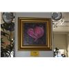 Image 1 : FRAMED ACRYLIC ON CANVAS,   "HEART"; SIGNED LONA (17 1/2" X 17 1/2")