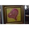 Image 2 : FRAMED ACRYLIC ON CANVAS TITLED "HEART"; SIGNED LONA (17 1/2" X 17 1/2")