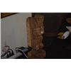 Image 3 : CARVED WOOD TIKI W/SHELL MOUTH (16")