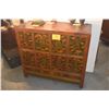 Image 2 : HAND PAINTED TIBETAN STORAGE CABINET (40 1/2" X 17 1/2" X 36")