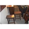 Image 1 : PAIR WOOD STOOLS (PAIR)