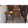 Image 2 : PAIR WOOD STOOLS (PAIR)