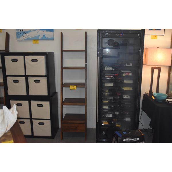 LADDER SHELF W/DRAWER (ONE DRAWER NEEDS REPAIR) (2 PCS)