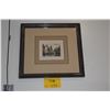 Image 1 : FRAMED ORIGINAL COLORED ETCHING, BRUGES, BELGIUM; SIGNED LINCK (17" X 16")