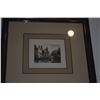 Image 2 : FRAMED ORIGINAL COLORED ETCHING, BRUGES, BELGIUM; SIGNED LINCK (17" X 16")