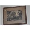 Image 2 : FRAMED ENGRAVING, PASTORAL LANDSCAPE (15" X 11 3/4")