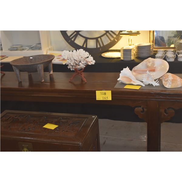 ANTIQUE CHINESE ALTER WOOD TABLE IN THE MING STYLE (106" X 17" X 35")