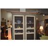 Image 1 : LARGE RUSTIC WOODEN SCREENED DISPLAY CASE (77" X 8' X 18")