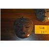 Image 3 : PAIR VINTAGE SOUTH EAST ASIAN HAMMERED METAL MASKS (PAIR)