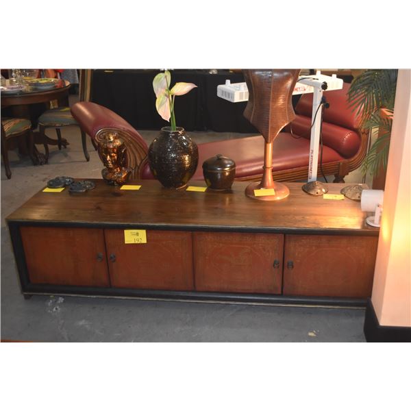 4 DOOR CONSOLE CABINET (75" x 24 1/2" x 20")