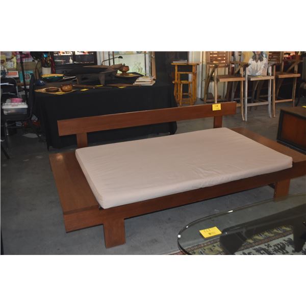 TEAK DAY BED W/CUSHION (89" X 44 1/4")